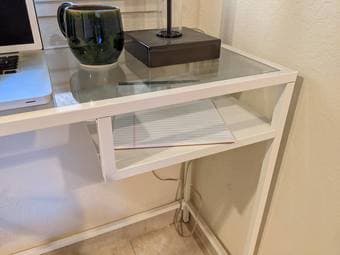 IKEA glass-top laptop desk 3