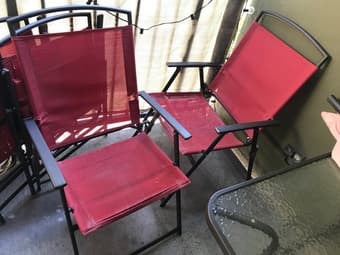 Zero gravity outdoor recliner + matching dining set 2