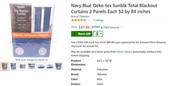 Brand new blue blackout curtains 3