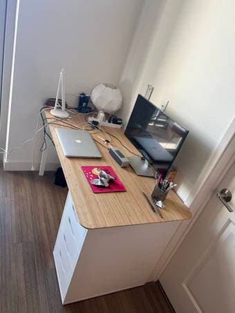 25" x 55" desk with drawers 2