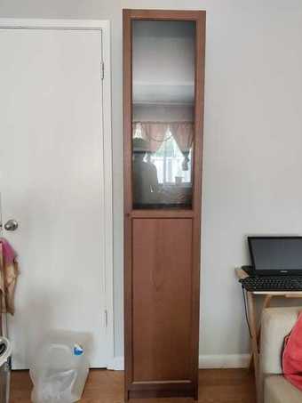 BILLY / OXBERG Bookcase with panel/glass door 2