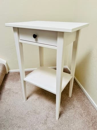 White bedside table 1