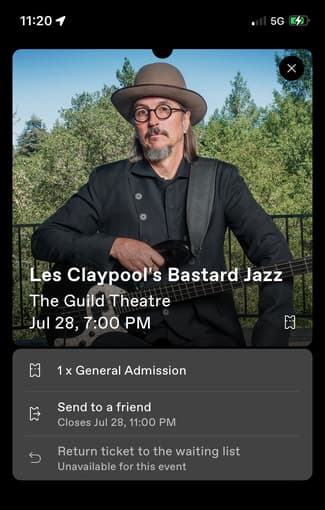 Les Claypool live (Primus) @ Guild Theatre (Menlo) 7/28 1