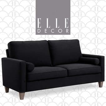 Elle Decor Black Loveseat Sofa 1