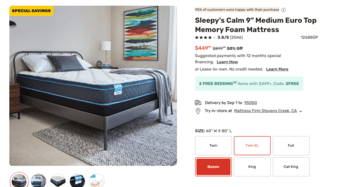 Queen size memory foam mattress 1