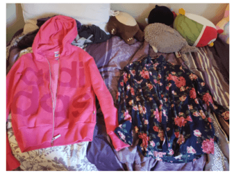 women's clothes, men's skate shoes, mug, kpop albums 1