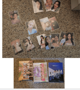 women's clothes, men's skate shoes, mug, kpop albums 3