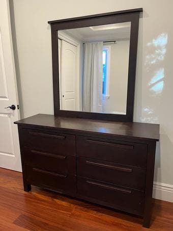 Wooden dresser with mirror 1