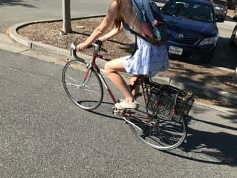 Bike with two grocery baskets 2