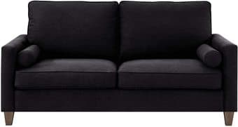 Gently Used Elle Decor Black Loveseat Sofa 1