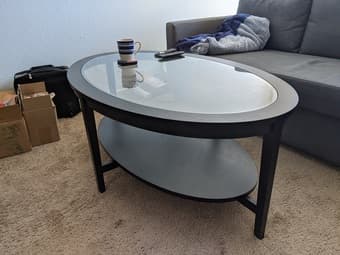 SELLING: Elegant Glass Coffee Table (Black) 3
