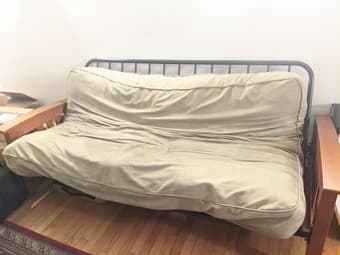 Used futon, very comfortable, can expand out as a bed 1