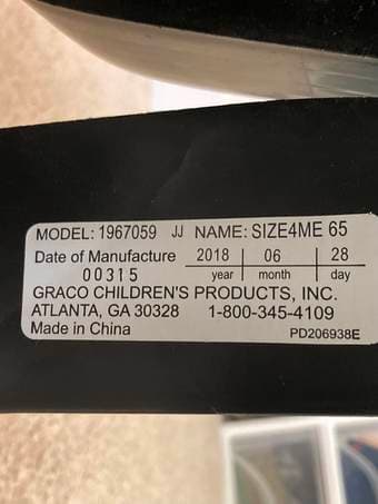 Used Graco Size4Me 65 Convertible Car Seat - Gray (1967059) 1