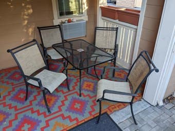 Patio Table and Four Chairs 3