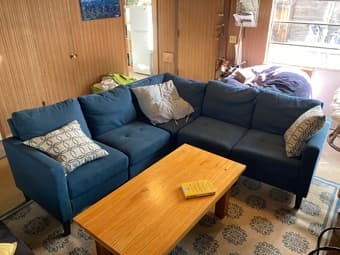 Dark Blue Sectional Sofa 1