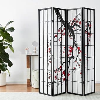 Japanese 4-Panel Screen Room Divider/Partition 1