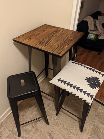 Bar table and stools 1