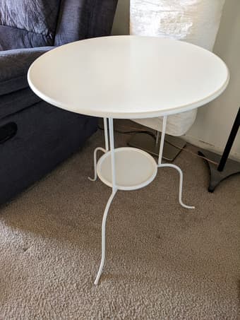 Ikea LINDVED side table, white 2