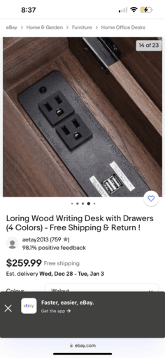 Brand new Desk Loring wood 2