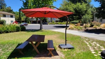 Outdoor table and benches 2