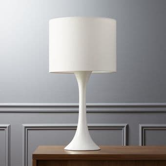 CB2 Ada II White Table Lamps (2x) 1