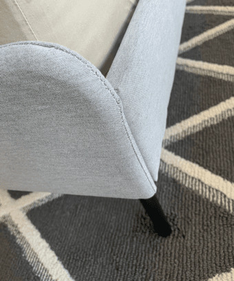 Upholstered queen bed frame (like-new) 1