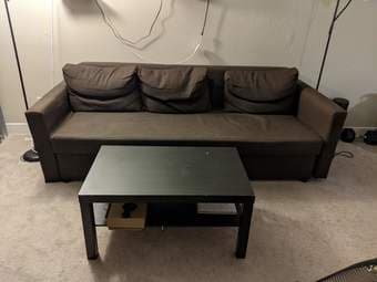FREEEEEEE! MOVING SALE!! sofa and coffee table  - must go tonight !! 1