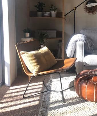 West Elm Leather Lounge Chair 1
