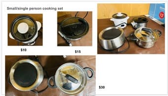 Small/single person cooking set 1