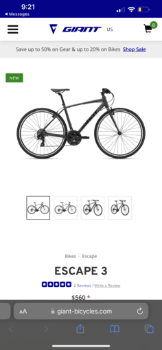 Giant Bike Escape 3 in mint condition 1