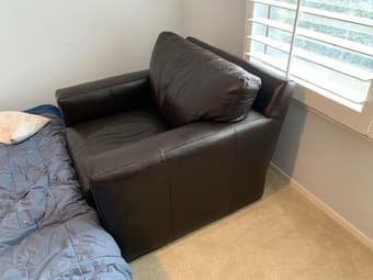 Crate and Barrel Leather Chair 2
