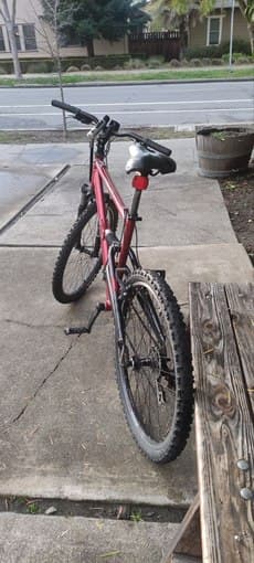 Red K2 Bike for sale together with Helmet and Lock 1