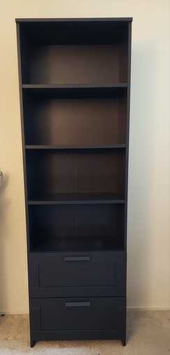 BRIMNES Bookcase, black, 60x190 cm - IKEA for sale $50 1