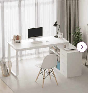 White L Shaped Desk (one month of use only) 1