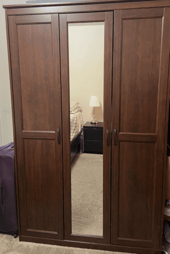 SONGESAND Wardrobe, brown, 47 1/8x23 5/8x75 1/4 " 2