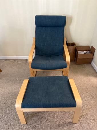 IKEA POÄNG armchair + ottoman (excellent condition) 2