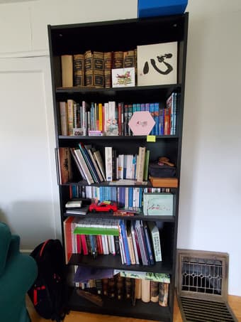 Ikea Billy 6 shelf bookcase, black 2