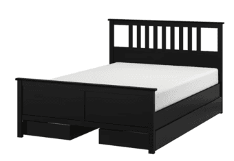 Ikea HEMNES bed frame (queen) with 4 storage drawers 1