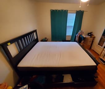 Ikea HEMNES bed frame (queen) with 4 storage drawers 3