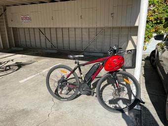 MOVING SALE 26"electric bike+free helmet, basket, pump, etc 1