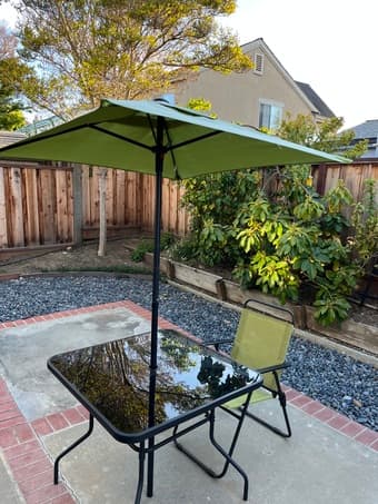 Moving out sale (patio furniture, grill, laptop stands) 1