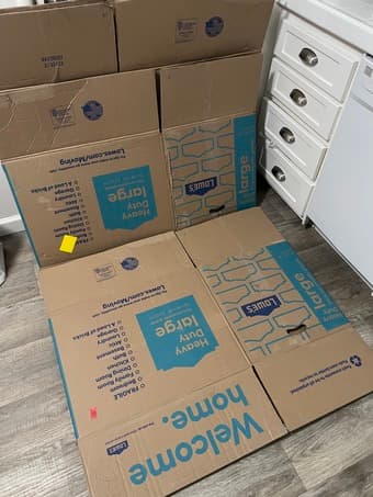 Half price heavy duty cardboard boxes for sale! Great for moving out! 1