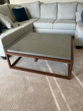 Concrete Coffee Table with Metal Frame 1