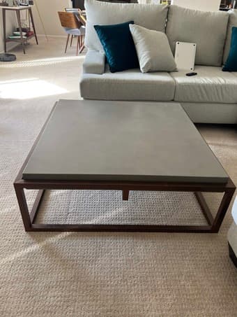 Concrete Coffee Table with Metal Frame 2