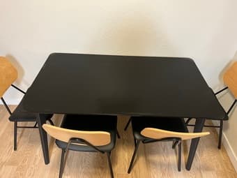 IKEA LISABO table + chairs 2