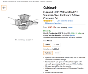 Cuisinart stainless-steel cookware set 2