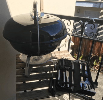 Portable Weber BBQ + BBQ tool set 1