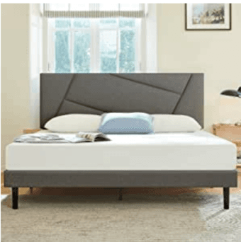 Molblly Full Size Bed Frame Platform Bed Frame with Upholstered Headbo 1
