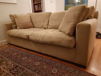 Crate and Barrel Sofa (6 ft long between armrests) 1