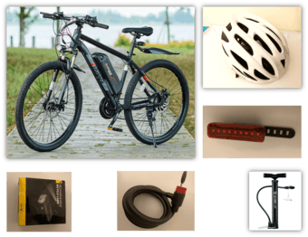Bike+Lock + Helmet + Pump + Rear&Tail light for sale - $240 1